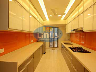 Back Painted Glass Kitchen in mumbai